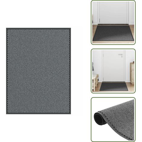 vidaXL Paillasson anthracite 90x120 cm (1/5)