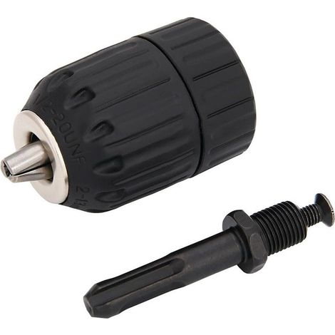 Mandrin de perceuse sans clé de 213 mm et adaptateur SDS Plus pour des changements d'embouts efficaces (1/5)