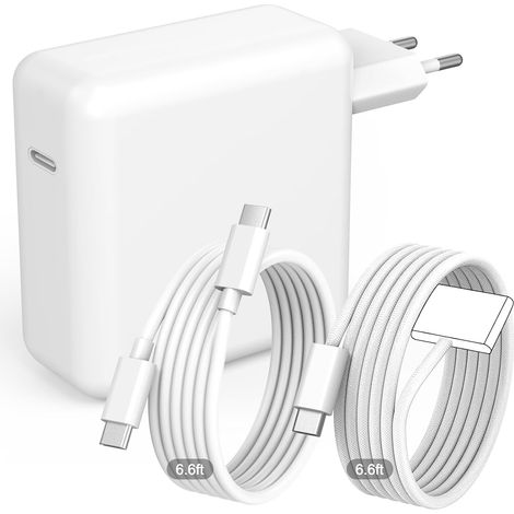 Chargeur USB C 100W Rapide pour MacBook Pro 16 15 14 13 Pouces M5 M4 M3 M2, MacBook Air 15 13 Pouces, Adaptateur Secteur Type C avec Câble USB C 2 m et Câble Magnétique 3 (1/5)