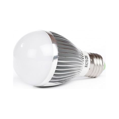 Ampoule LED 5W (equivalent 30W) spherique 60x108mm E27 blanc froid 5200K 410lm 230V 180° LED GLA19-5W-CW (1/3)