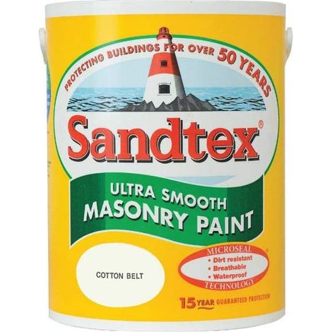 Sandtex 15 Year Microseal Smooth Masonry - Cotton Belt - 5L