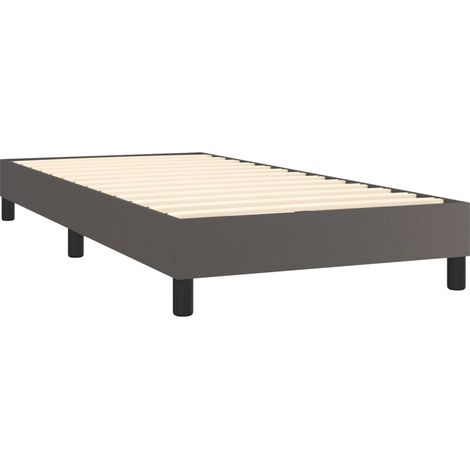 Rete a doghe su gambe giroletto 100x200 cm sintetico grigio TDL0207231