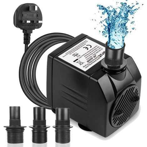 Pompe d'aquarium ultra-silencieuse l/h avec ventouses puissantes buses de W et cordon d'alimentation m 800 4 3 12 1 83 (1/4)