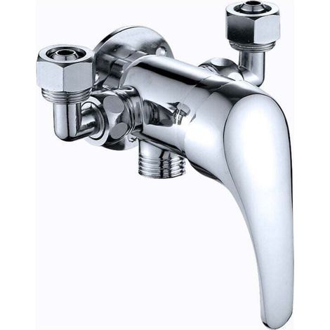 Mitigeur de douche Mitigeur de Douche, G1/2 in Robinets de Douche Corps Valve Salle Bain Té Multifonctionnel Valve d'angle Kit Robinet Douche Système Poignée de Douche (1/5)