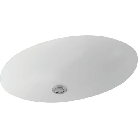 Lavabo encastré VB Evana 615x415 mm avec dessus en option, extérieur émaillé blanc Alpin (1/7)