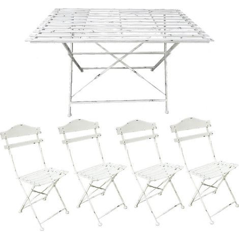 Ensemble table 4 chaises 120x63x75cm (1/3)