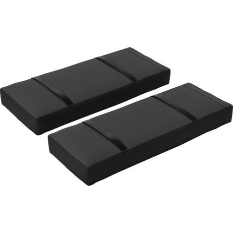 Lot de 2 sacs de sable pour parasols, rechargeables jusqu'à 25 kg, en Oxford 600D noir. (1/5)