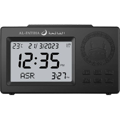 Réveil Musulman avec Azan, Horloge de Bureau Arabe pour Rappel des Heures de Prière (1/5)