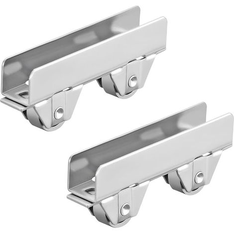 4 Pièces Poulie de Porte Coulissante à Fente, Glissez Sans Effort, pour Porte Coulissante en Verre d'une Épaisseur de 8 mm (1/4)