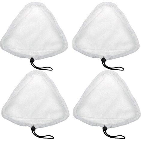 4 Pièces Tampon De Nettoyage Triangulaire En Microfibre, Tampons De Vadrouille À Vapeur, Tampon De Vadrouille À Vapeur Universel, Pour Vadrouille À Vapeur, Stratifié De Nettoyage, Carrelage (1/5)