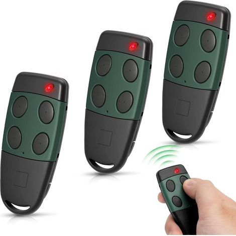 Lot de 3 télécommandes de remplacement pour Cardin S449, 433,92 MHz, 4 canaux, compatibles avec les systèmes d'ouverture de portail Cardin S449 QZ1/QZ2, référence TXQ449100 et remplace la référence TX (1/5)
