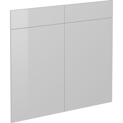 Façade de cuisine R-Line, Blanc Haute brillance, 79.2x70.8cm façade de meuble pour meuble bas à tiroirs, Vicco (1/5)