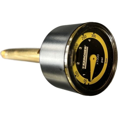 Manomètre 44230240 – Pression max 10 bars – Filetage plomberie 1/4" – Pour nettoyeur haute pression Karcher