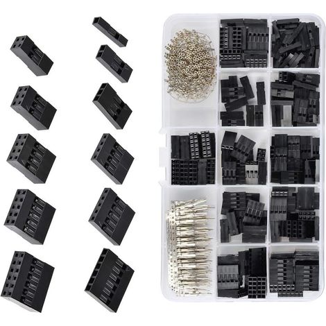 Crimp Pin - 2.54 mm - 18-26 AWG - 250 V - Kit Connecteur à Sertir pour Projets DIY - 620 Pièces (1/5)