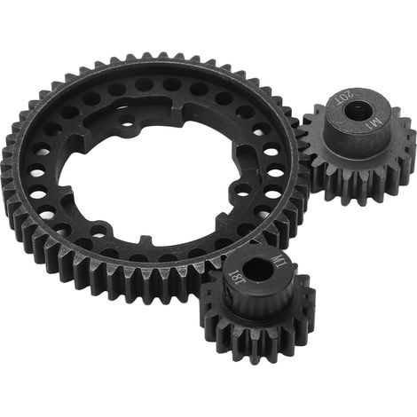 Pignon Principal 54T en Acier avec Pignons 18T/20T pour Traxxas X-Maxx, XO-1, E-REVO 2.0 - Pièce de Rechange RC (1/5)