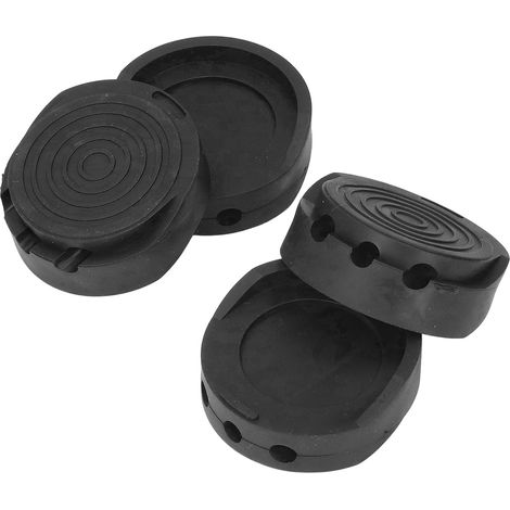 Lot de 4 patins antidérapants en caoutchouc anti-vibrations pour pieds de machine à laver et meubles.