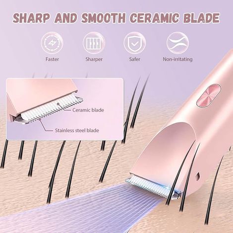 2 in 1 Ladyshave voor Vrouwen - Elektrisch Scheerapparaat - Waterdicht - Epilator - Bikinitrimmer - Trimmer vrouw - Paars[CC] (1/4)