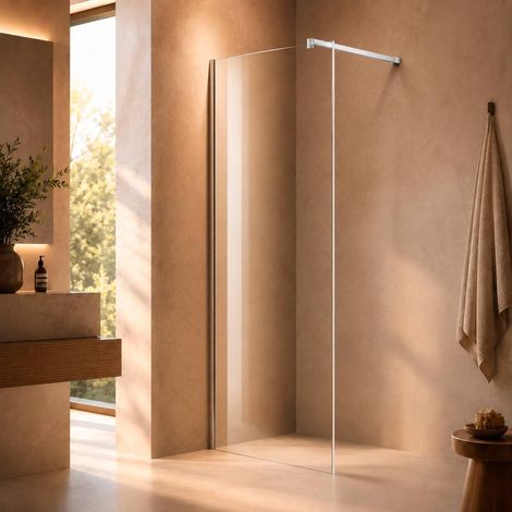 Paroi de douche fixe 60 cm - Verre épais 8 mm transparent - Douche à l'italienne (1/5)
