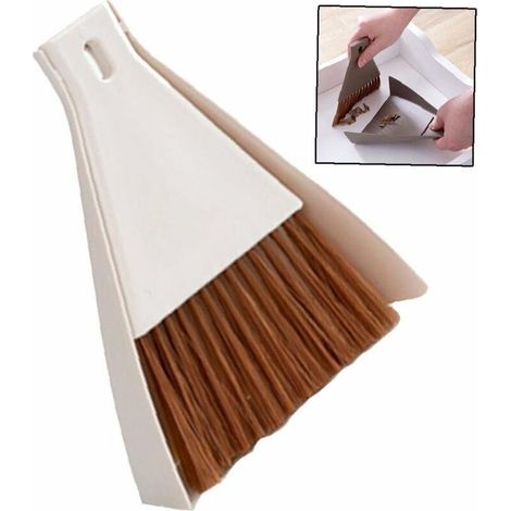 VURAHOME - 1 Set Mini Balai Balayette À Main Clavier Dustpan Brosse De Nettoyage pour La Maison Bureau De Voiture Cleaner Netbook Handy (1/5)