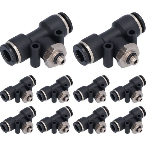Raccord pneumatique PVC filetage externe 10 pièces, accessoires durables pour équipement d'automatisation 03-M6C (1/5)