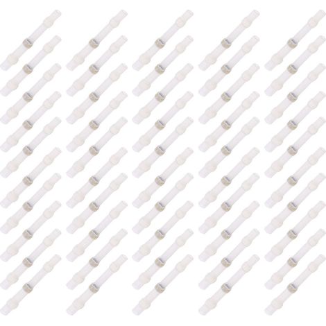 Kit de 50 tubes thermorétractables isolants avec colle pour raccordements électriques étanches (SSTS11 Blanc) (1/5)