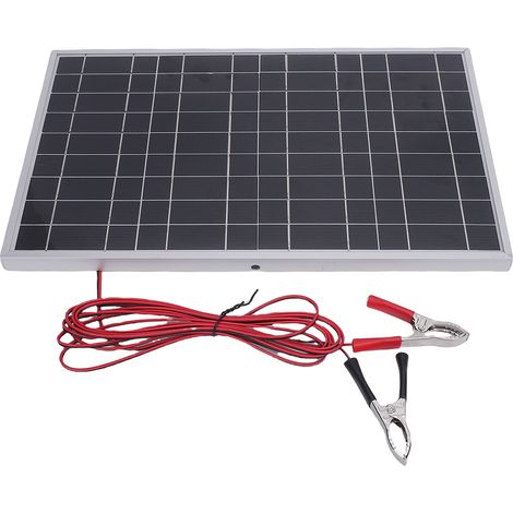 Panneau photovoltaïque 10W 12V silicium polycristallin avec régulateur pour camping et plein air (1/5)