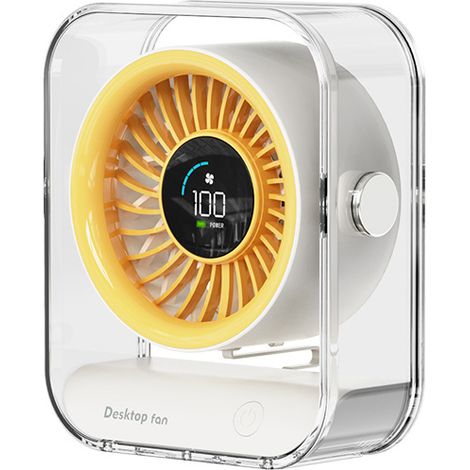 Ventilador USB Inalámbrico 3000mAh, Silencioso y Portátil con Montaje Pared o Mesa – Ideal para Oficina y Hogar (1/2)