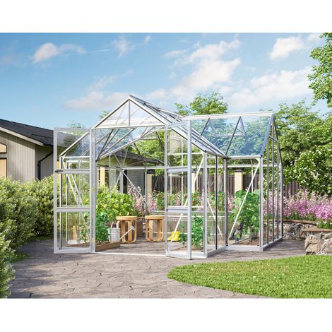 Vitavia Gewächshaus "Campus", aluminium eloxiert, 3 mm ESG (1/3)
