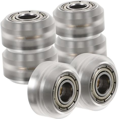 6 pièces Lot de Poulies Plastique avec Roulement pour Imprimante Roue Passive Pom Compatible Machines de Gravure (1/4)