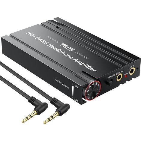 Amplificateur de Casque HiFi Bass Amplificateur de Casque HiFi 16-600Ω Sortie Stéréo Audio 3.5mm Portable et Rechargeable pour MP3/ MP4/ Téléphones/Ordinateur (1/5)
