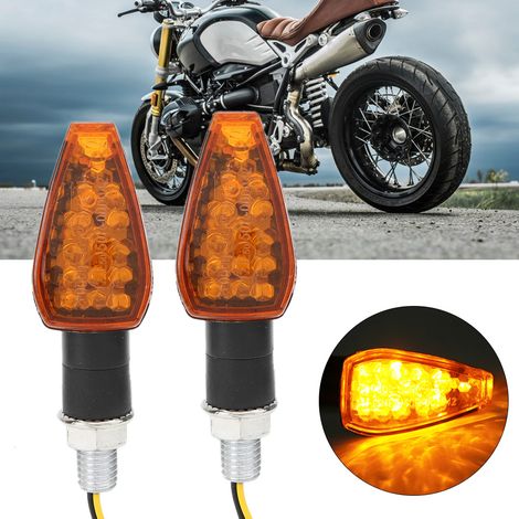 Clignotants Moto 14LED x2, Feux Indicateurs de Direction pour Yamaha, Lentille Jaune, Accessoire Éclairage (1/5)