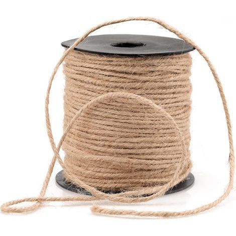 Ficelle de jute naturelle, résistante et écologique, idéale pour le jardinage et la décoration intérieure. (1/5)
