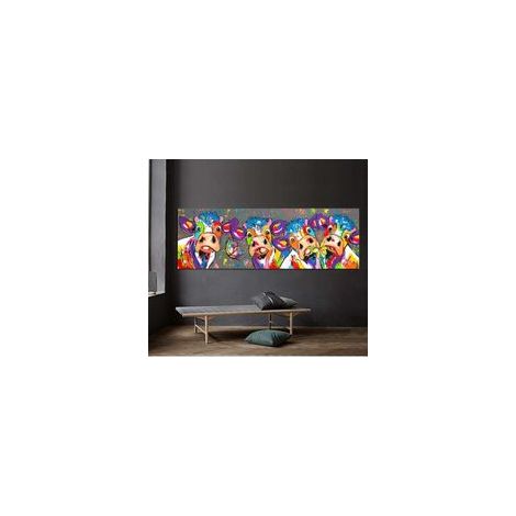 Tableau décoratif moderne 40x120 cm – Toile sans cadre – Design abstrait inspiré de paysages naturels – Pour salons et bureaux (1/5)