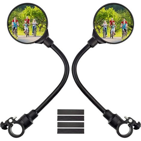 Espejo para bicicleta - 2 piezas - HD - convexo - acrílico - 22-30 mm (1/5)