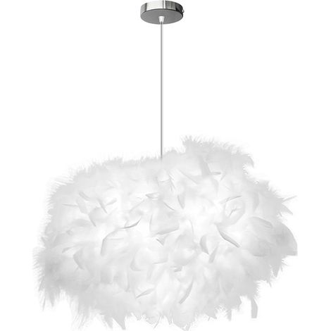 45CM Feather Pendant Light Modern Chandelier Feather Lampshade Nordic Pendant Lights E27 For Living Room Bedroom Dining Room (1/8)