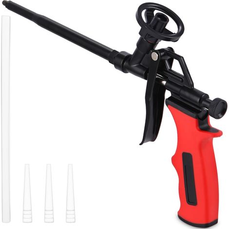 Schaumpistole, isolierender Montageschaum, kein Reinigen des Schaums erforderlich, PTFE-beschichtetes Metallgehäuse, geeignet zum Abdichten, Füllen, Versiegeln, für den Heim- und Bürogebrauch (1/5)