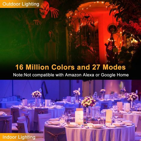 30W RGB LED Outdoor Flood Light, Smart White and Color LED Floodlight, IP66 Waterproof Color Changing Outdoor LED Spotlight, Bluetooth App Control (1/5)