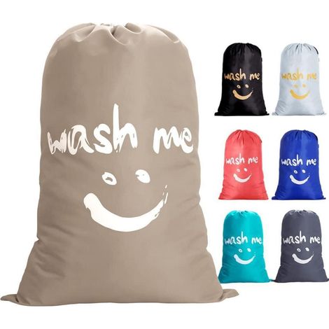 Reisetasche 120L mit Kordelzug, Nylon Wäschesack für Familie, Uni, Khaki (1/5)