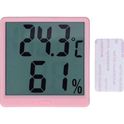 Hygromètre-thermomètre numérique pour mesurer la température et l'humidité intérieures – appareil de mesure précis, rose (1/4)