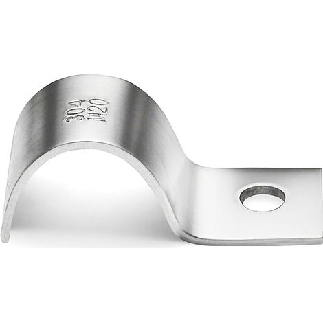 Metal Hose Clamps 304 20mm Stainless Steel Single Hole U-Shaped Pipe Clamp Clamp for 20mm Diameter Tubes
