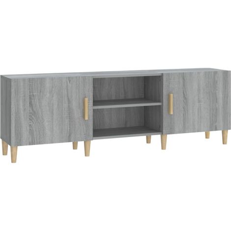 Mobile TV multimediale mensola TV credenza TV sala da pranzo soggiorno camera da letto Sonoma 150 x 30 x 50 cm legno ingegnerizzato grigio 020028399