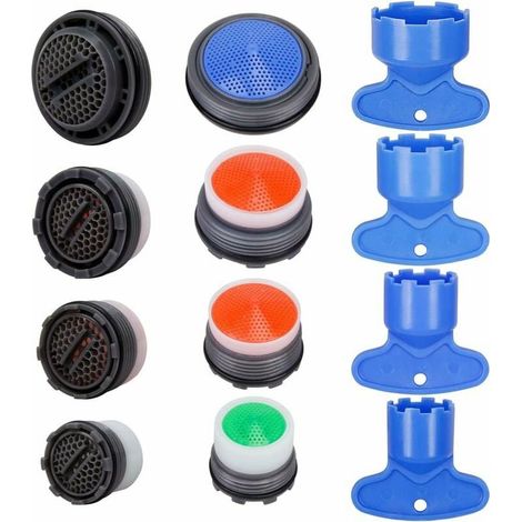 Aérateur mousseur Robinet M165/M185/M215/M24 Filtre Insert Embout Cuisine Filetage lot de 12 (1/5)