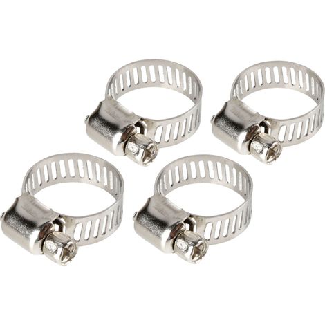 Fascette stringitubo in acciaio inox - set 4 pz - ↔ 8 mm - Ø 13-19 mm
