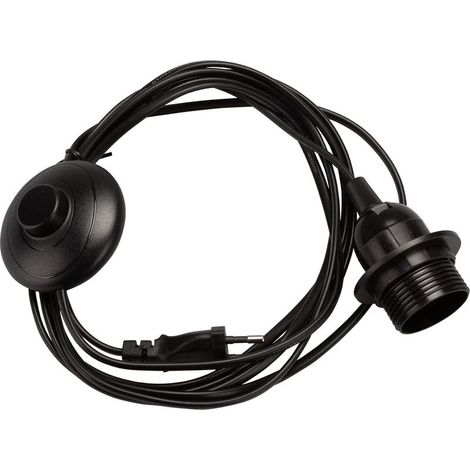 Netzkabel/Lampenfassung mit Fußschalter und E27-Fassung: 3,5 m, 190–250 V (1/4)