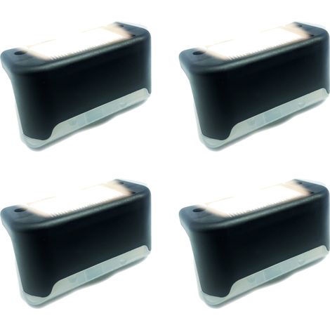 Lot de 4 lampes solaires pour marches - Idéales pour terrasses, quais, marches, porches, passages, escaliers et rampes (1/5)