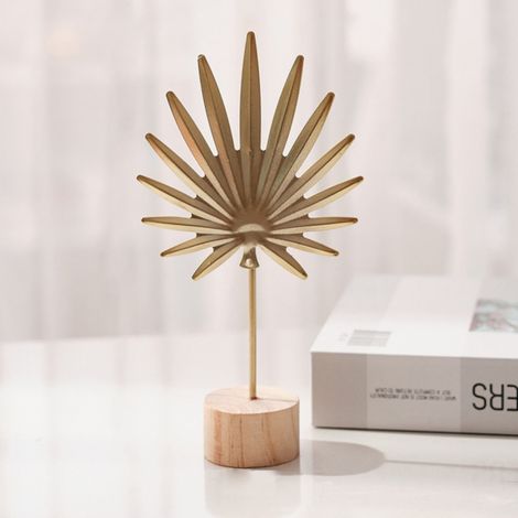 Feuille De Ginkgo - Décor En Fer Forgé Doré - Pour Table Bureau Étagère Salon Chambre - 1 Pièce (1/5)