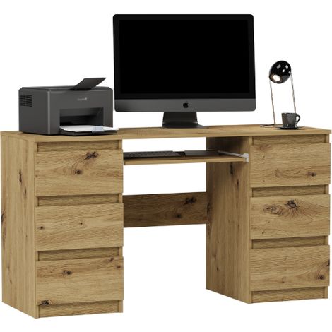 Schreibtisch mit Schubladen auf beiden Seiten Artisan 140 x 50 cm Modern N32