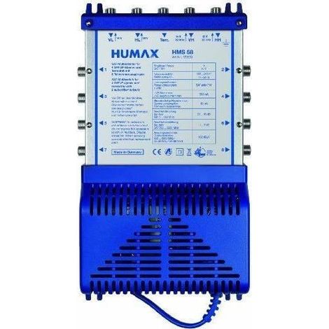 Humax HMS 58 Commutateur multiple 5x8 pour 8 récepteurs, LNB Quattro et Quad et fonction veille