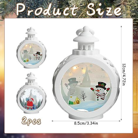 Set di 2 lanterne natalizie a LED bianco caldo per decorazioni natalizie interne ed esterne - ALTRO (1/4)