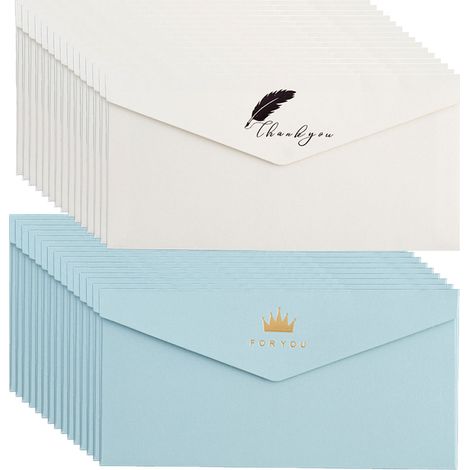 Enveloppe Invitation Volet En V - Papier 22x11cm - Pour Mariage Anniversaire Fête - Lot De 30 (1/5)